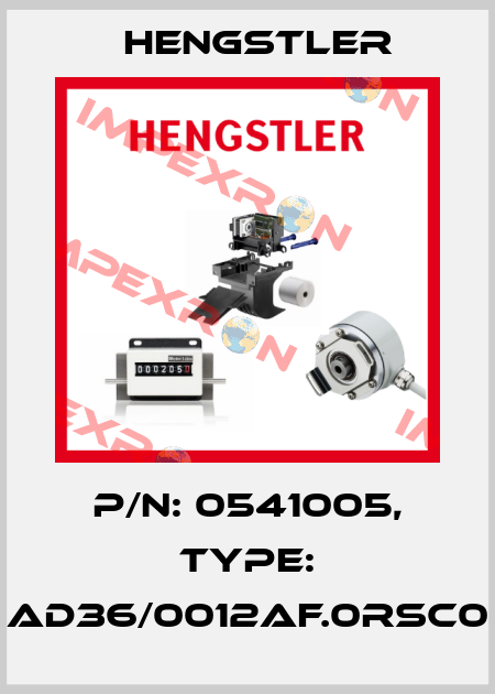 p/n: 0541005, Type: AD36/0012AF.0RSC0 Hengstler