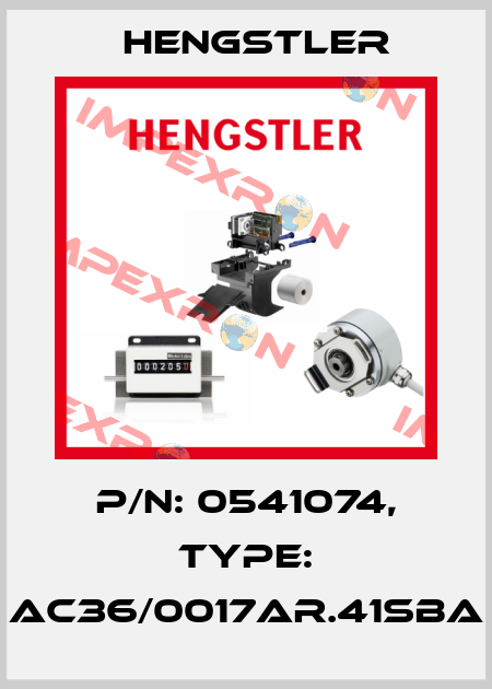 p/n: 0541074, Type: AC36/0017AR.41SBA Hengstler