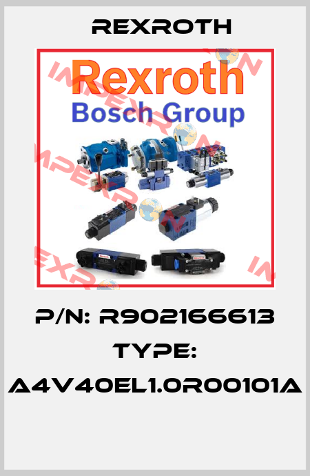 P/N: R902166613 Type: A4V40EL1.0R00101A  Rexroth