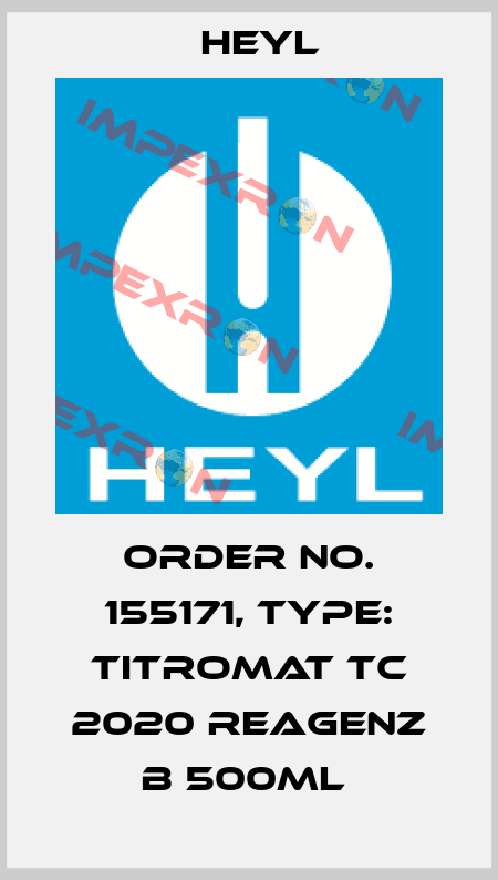 Order No. 155171, Type: Titromat TC 2020 Reagenz B 500ml  Heyl