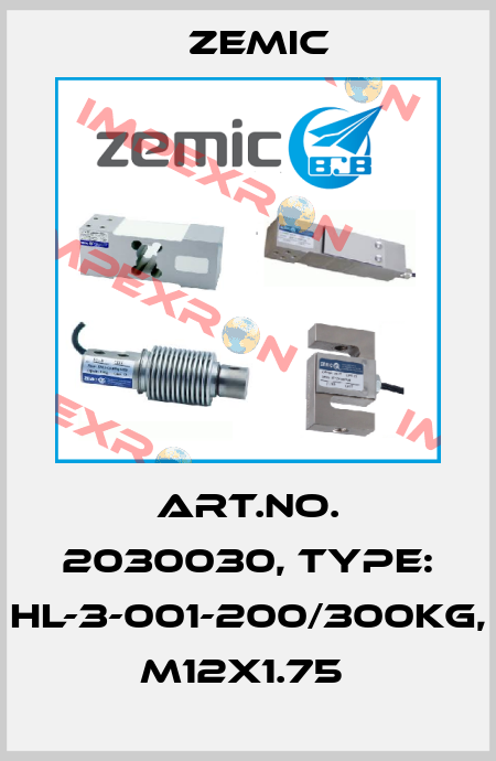 Art.No. 2030030, Type: HL-3-001-200/300kg, M12x1.75  ZEMIC