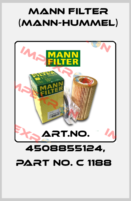 Art.No. 4508855124, Part No. C 1188  Mann Filter (Mann-Hummel)