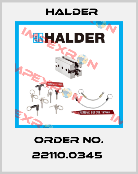 Order No. 22110.0345  Halder