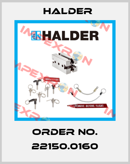 Order No. 22150.0160 Halder