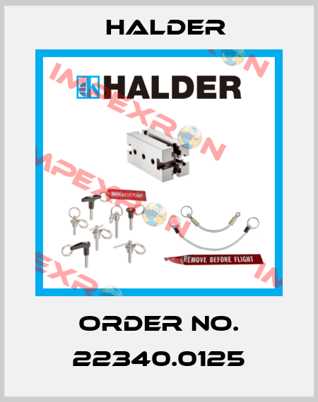 Order No. 22340.0125 Halder