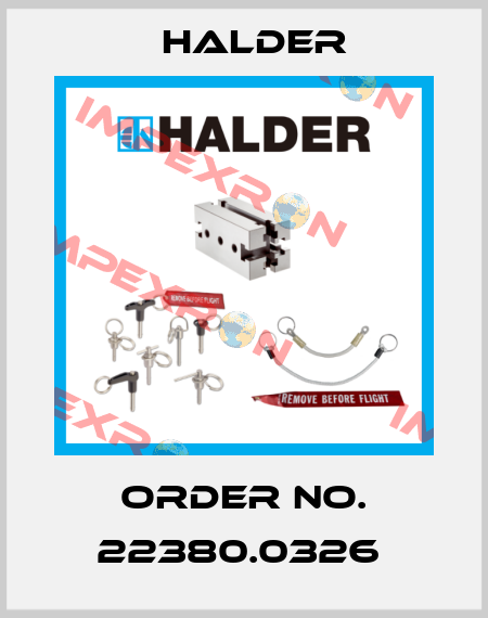 Order No. 22380.0326  Halder