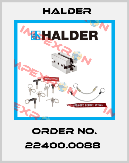 Order No. 22400.0088  Halder