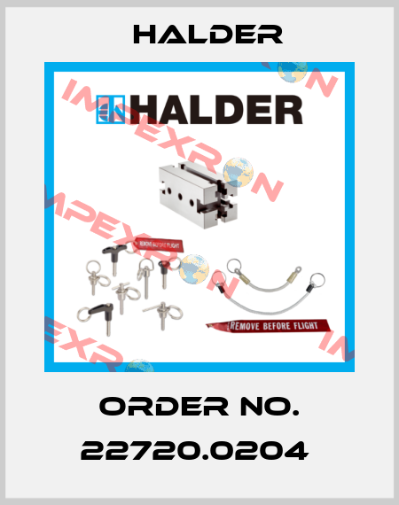 Order No. 22720.0204  Halder