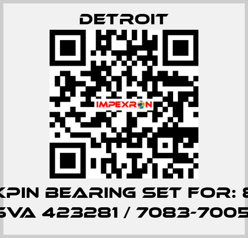 Crankpin bearing set For: 8V-71N, SVA 423281 / 7083-7005  Detroit