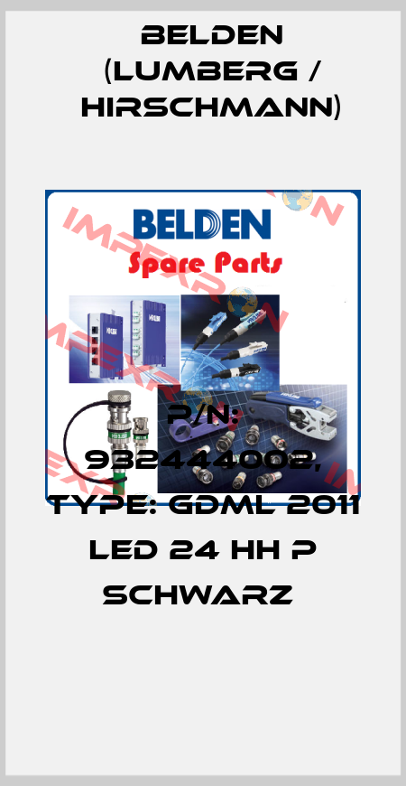 P/N: 932444002, Type: GDML 2011 LED 24 HH P schwarz  Belden (Lumberg / Hirschmann)