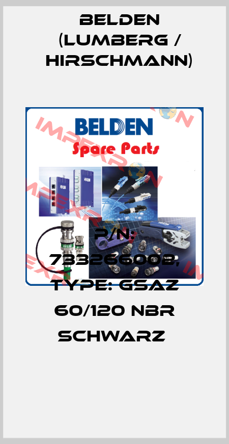 P/N: 733266002, Type: GSAZ 60/120 NBR schwarz  Belden (Lumberg / Hirschmann)