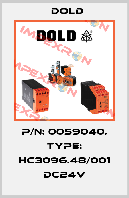 p/n: 0059040, Type: HC3096.48/001 DC24V Dold