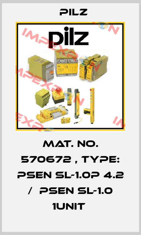 Mat. No. 570672 , Type: PSEN sl-1.0p 4.2 /  PSEN sl-1.0 1unit  Pilz
