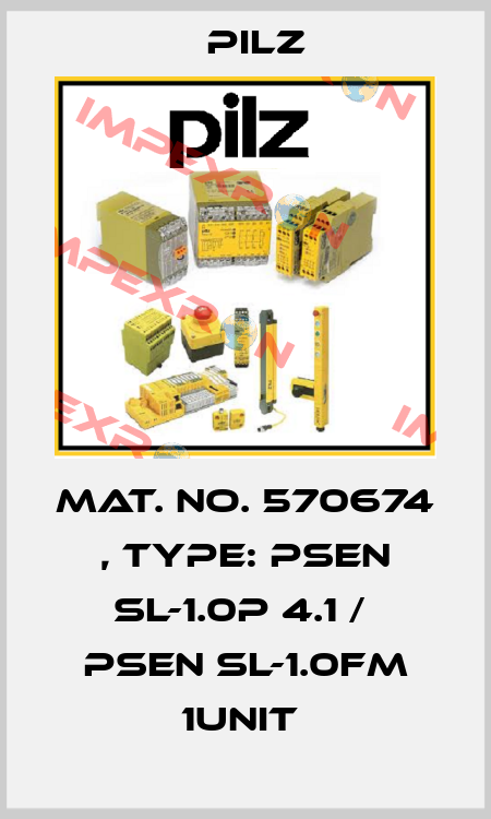 Mat. No. 570674 , Type: PSEN sl-1.0p 4.1 /  PSEN sl-1.0fm 1unit  Pilz