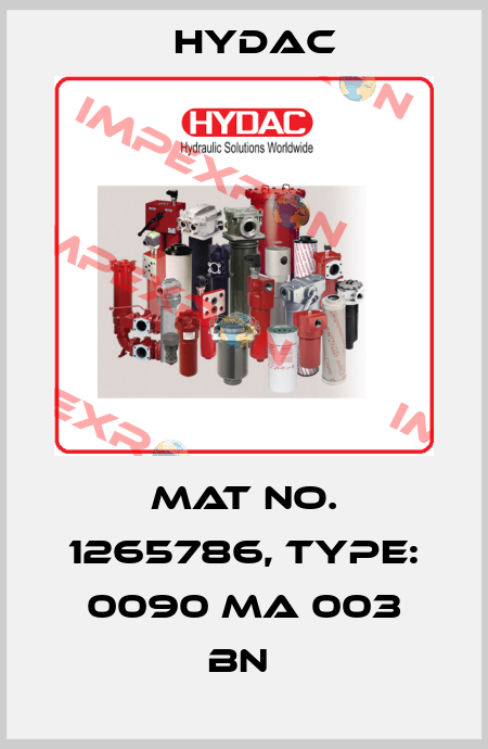 Mat No. 1265786, Type: 0090 MA 003 BN  Hydac