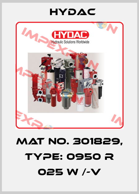 Mat No. 301829, Type: 0950 R 025 W /-V Hydac