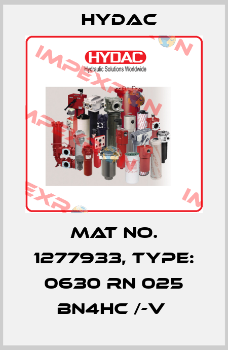 Mat No. 1277933, Type: 0630 RN 025 BN4HC /-V  Hydac