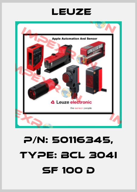p/n: 50116345, Type: BCL 304i SF 100 D Leuze