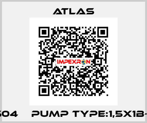 AB504    PUMP TYPE:1,5X1B-WX  Atlas