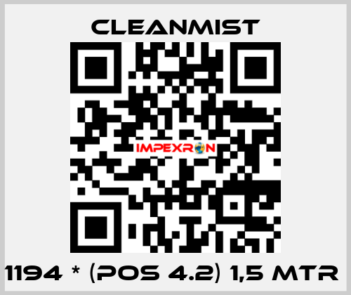 1194 * (pos 4.2) 1,5 mtr  CleanMist