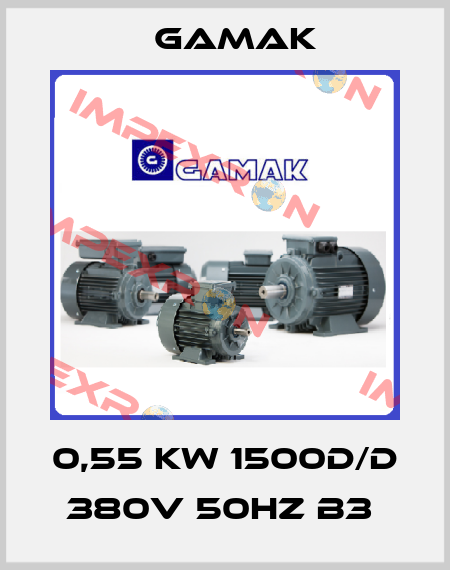 0,55 KW 1500D/D 380V 50HZ B3  Gamak