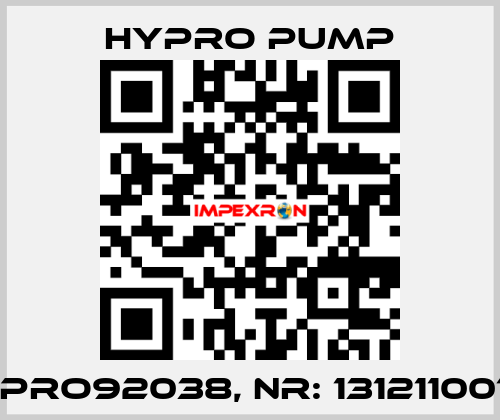 HYPRO92038, Nr: 1312110014   Hypro Pump