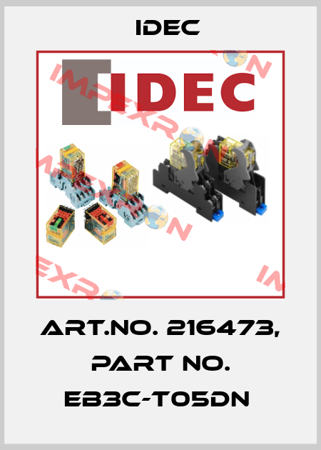 Art.No. 216473, Part No. EB3C-T05DN  Idec