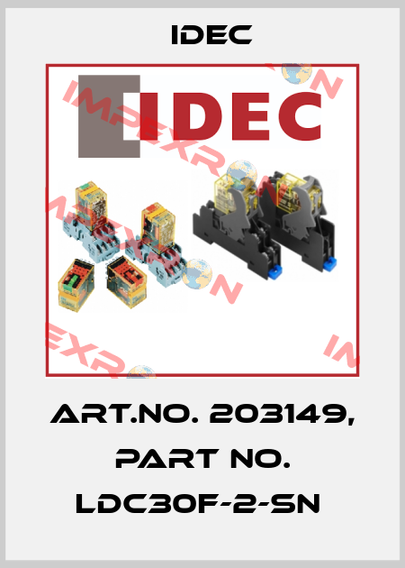 Art.No. 203149, Part No. LDC30F-2-SN  Idec