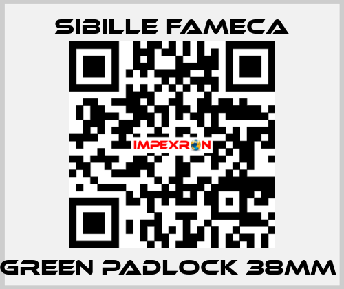 GREEN PADLOCK 38MM  Sibille Fameca