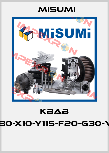 KBAB F6.0-A125-B40-L80-X10-Y115-F20-G30-V40-S60-N6-NA6  Misumi