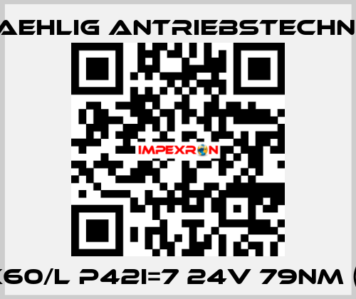 M48X60/L P42I=7 24V 79NM (OEM)  Kaehlig Antriebstechnik