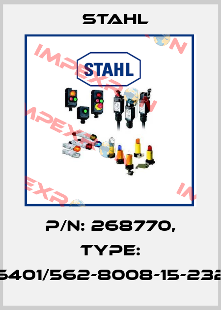 P/N: 268770, Type: 6401/562-8008-15-232 Stahl