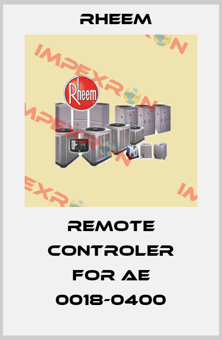 remote controler for AE 0018-0400 RHEEM