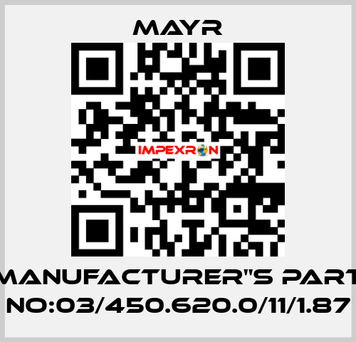 Manufacturer"s Part No:03/450.620.0/11/1.87 Mayr