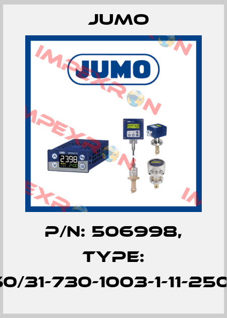 P/N: 506998, Type: 902550/31-730-1003-1-11-2500/000 Jumo