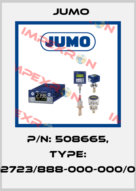 P/N: 508665, Type: 202723/888-000-000/000 Jumo