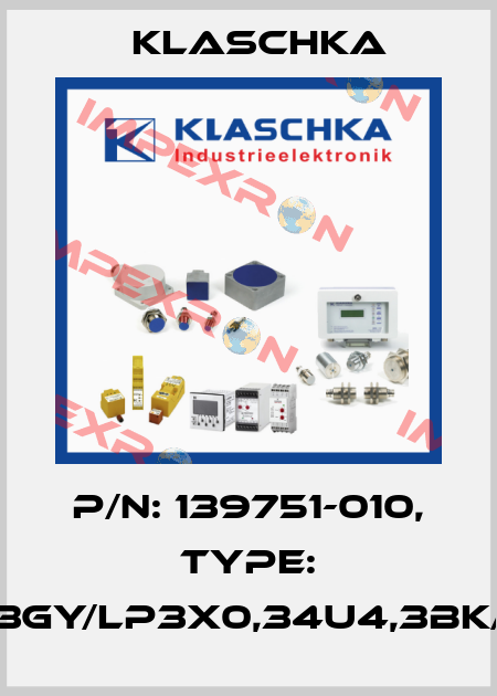 P/N: 139751-010, Type: JSM8V3gy/LP3x0,34u4,3BK/SM8S3 Klaschka