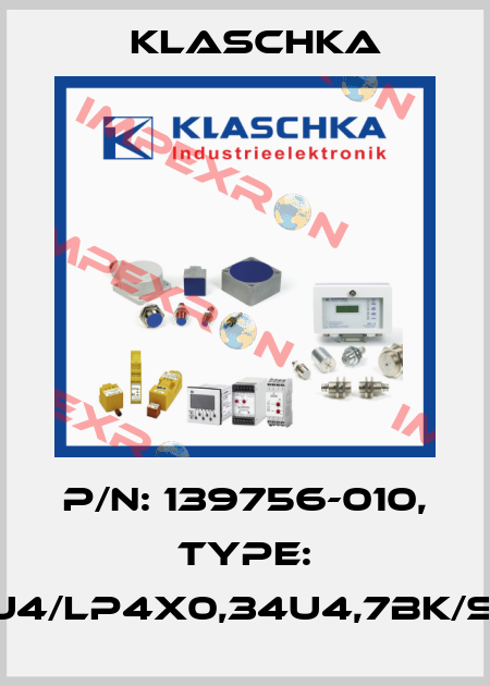 P/N: 139756-010, Type: JSM12U4/LP4x0,34u4,7BK/SM12S4 Klaschka