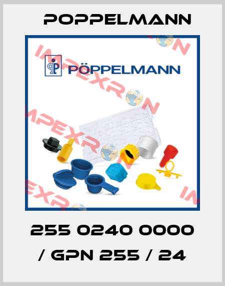 255 0240 0000 / GPN 255 / 24 Poppelmann