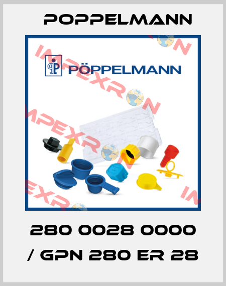 280 0028 0000 / GPN 280 ER 28 Poppelmann
