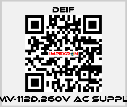 RMV-112D,260V AC SUPPLY  Deif