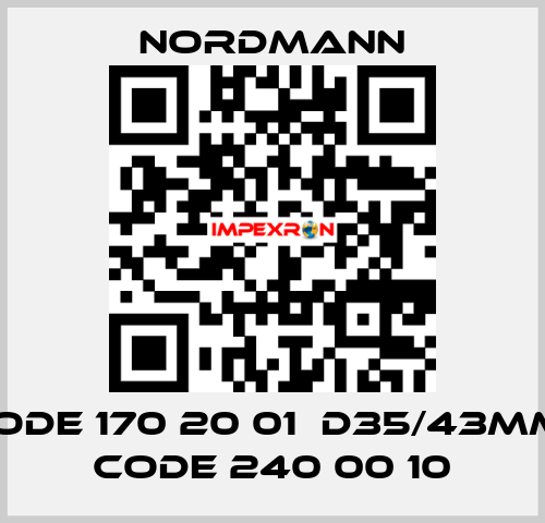 old code 170 20 01  d35/43mm, new code 240 00 10 Nordmann