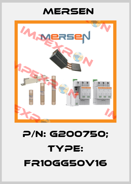 p/n: G200750; Type: FR10GG50V16 Mersen