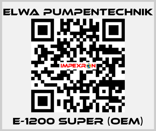 E-1200 SUPER (OEM) ELWA PUMPENTECHNIK