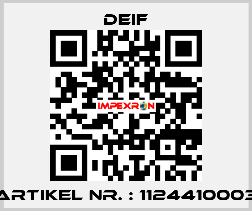 Artikel Nr. : 1124410003 Deif