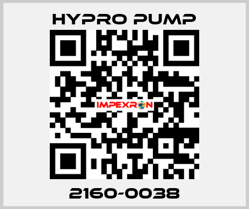 2160-0038 Hypro Pump