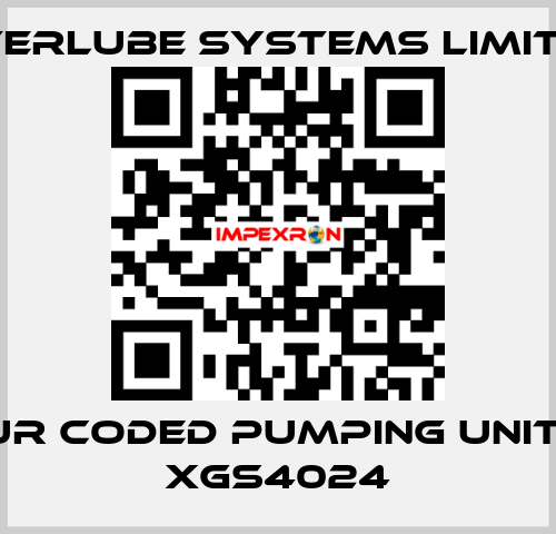Colour coded pumping units for XGS4024 Interlube Systems Limited