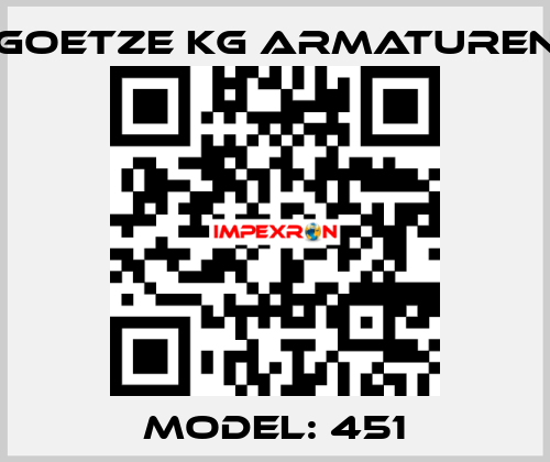 Model: 451 Goetze KG Armaturen