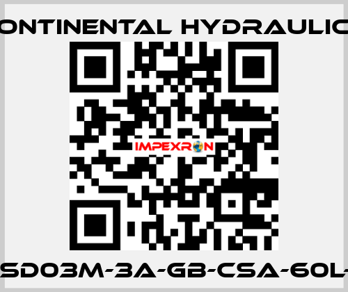 VSD03M-3A-GB-CSA-60L-C Continental Hydraulics