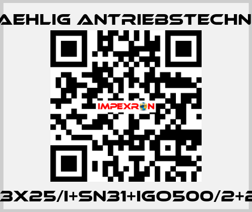 M63x25/I+SN31+IGO500/2+2xL Kaehlig Antriebstechnik